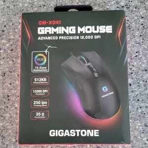 RGB Gaming Mouse - Black with 12,000 DPI